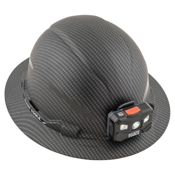 Klein 60346 Premium KARBN Hard Hat with Rechargeable Headlamp main front view