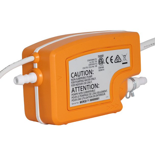 Aspen FP3430 Silent+ Mini Orange Condensate Removal Pump angle view