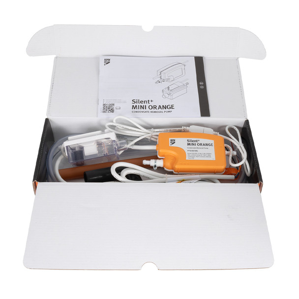 Aspen FP3430 Silent+ Mini Orange Condensate Removal Pump in box