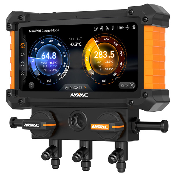 NAVAC NX1G NEXUS 2 Digital Manifold Gauge, 2 Valve front angle