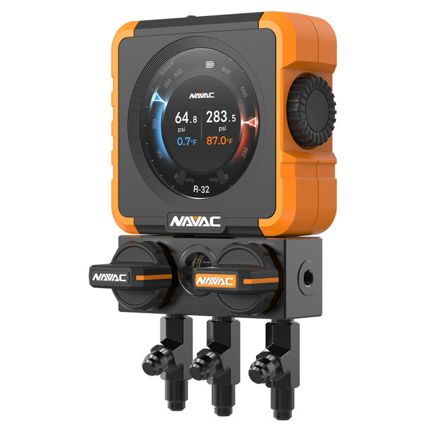 NAVAC N1DX FLEX 1 Compact Digital Manifold Gauge front angle