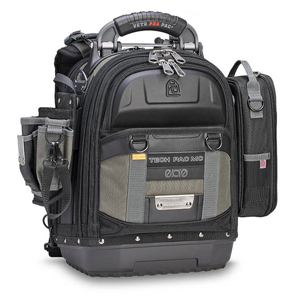 Veto Pro Pac TEC PAC MC EVO Compact Service Tool Backpack front view with EVO pouches (not included)
