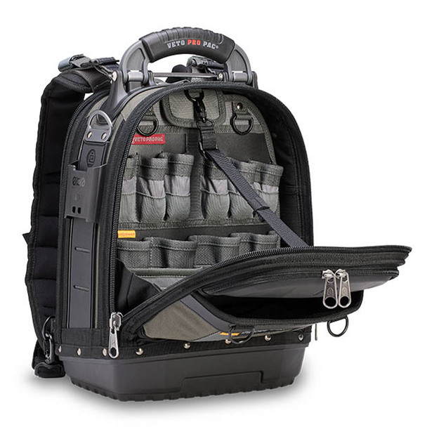 Veto Pro Pac TECH PAC MC EVO Compact Service Tool Backpack open pocket front