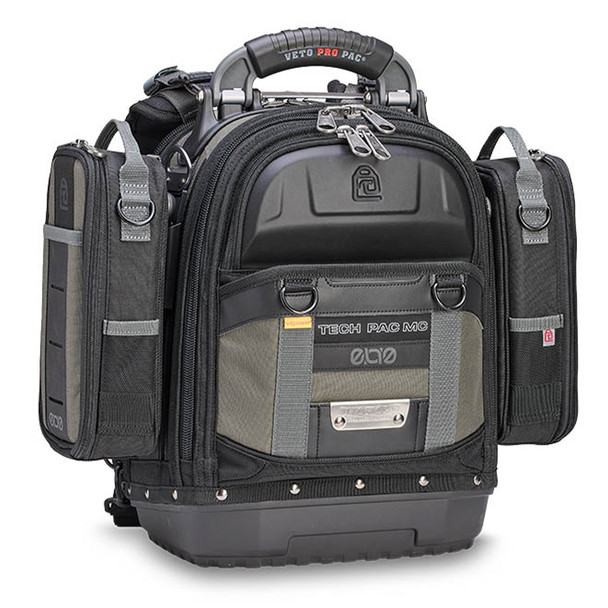 Veto Pro Pac TEC PAC MC EVO Compact Service Tool Backpack front view with EVO pouches (not included)