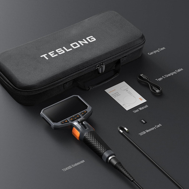 4 of 9555 Teslong TD450s Articulating 8.5 mm Single Lens Inspection Camera includes
