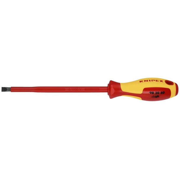 KNIPEX 11-3/4" 1000V Insulated Slotted Screwdriver 5/16" Tip main view