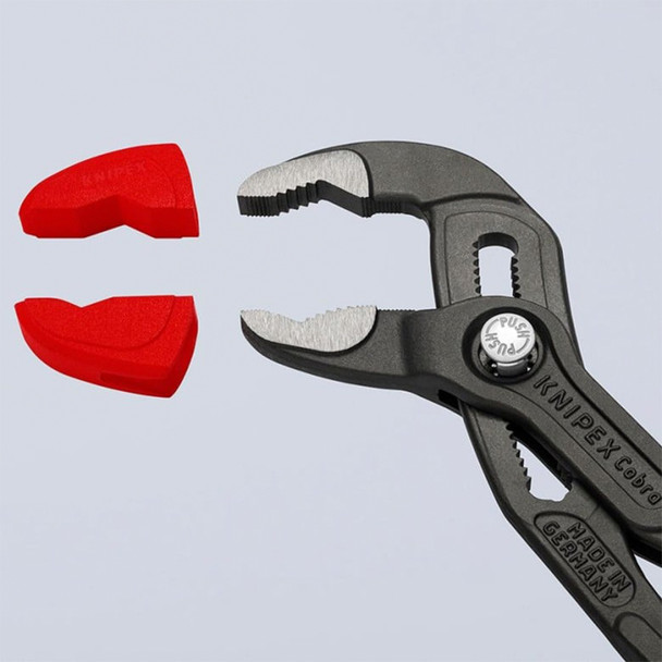 KNIPEX Jaw Protectors for 7-1/4" Cobra Pliers attaching example