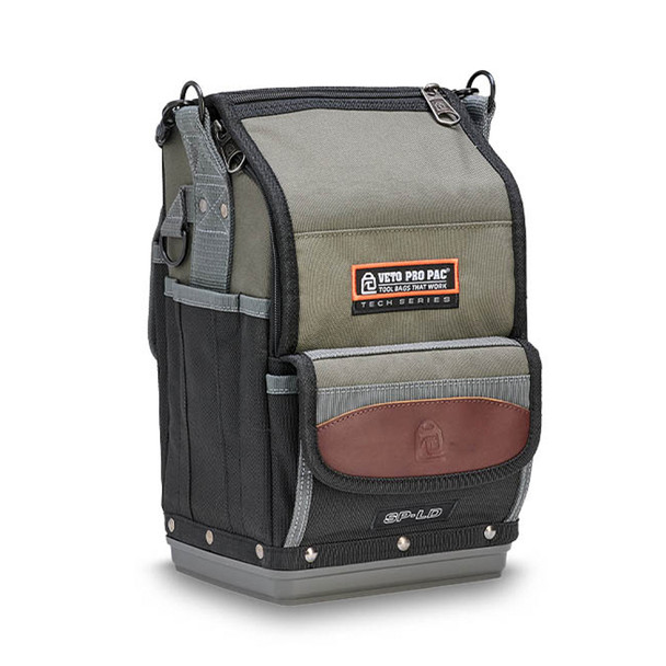 Veto Pro Pac SP-LD Compact Closed Top Tool Bag front handle down no side pouches