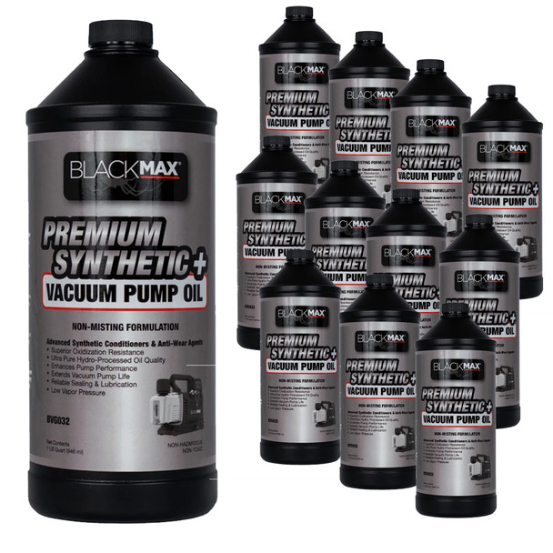 CPS BlackMax BVG032 Low Mist Synthetic Vacuum Pump Oil, 1 Quart Bottles, Case of 12 main view