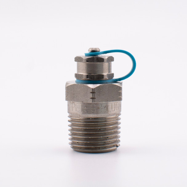 Pete's Plug #800 Stainless Steel Test Plug, 1/2" NPT, 1.5" Length, Neoprene Core main view