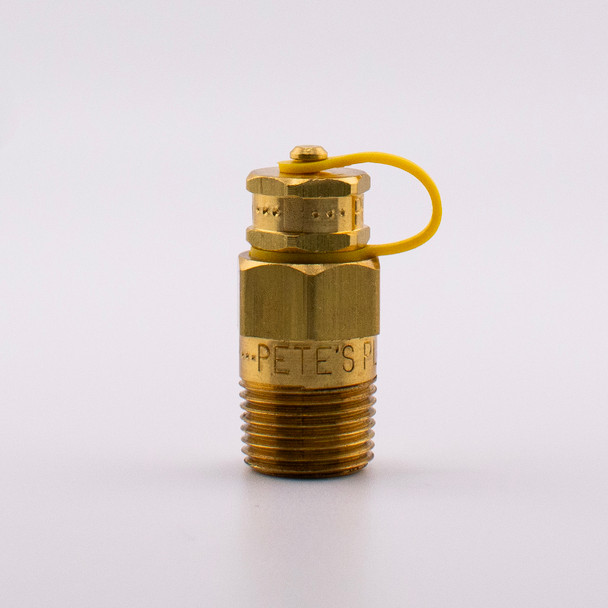 Pete's Plug #310 Brass Test Plug, 3/8" NPT, 1.5" Length, Nordel Core main view