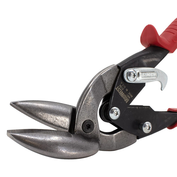 Midwest Tool 6510L Offset Left Cut Aviation Snip closeup view