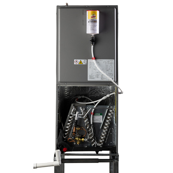 Viper RT810E EZDose Pan and Drain Line Maintenance System installed on front of unit