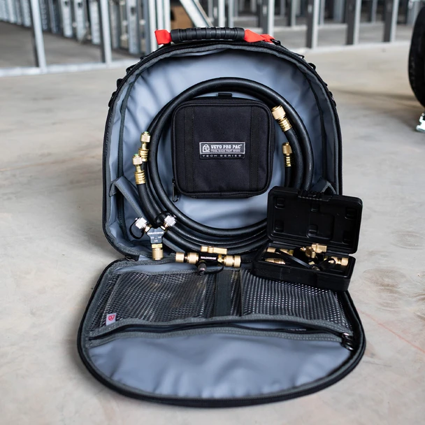 MalcoEdge HHK2 Turboflow Dual Vacuum Kit open on floor