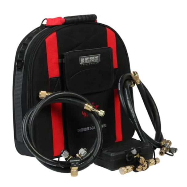 MalcoEdge HHK2 Turboflow Dual Vacuum Kit with Veto Hose Hauler Bag angle view