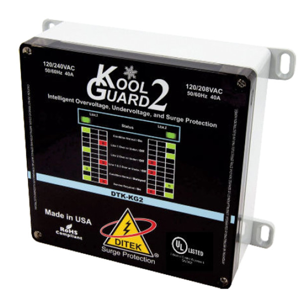 DiTek DTK-KG2 Kool Guard 2 Intelligent Voltage Monitor with Surge Protection 120/240V main view