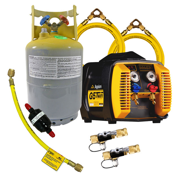 TruTech Tools Fast Recovery Kit with Appion G5 Twin and Accessories
