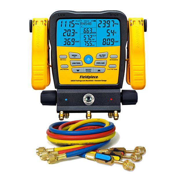 TruTech Tools Fieldpiece SM382V Digital Manifold Hose Kit with HP5E Ball Valve Hoses