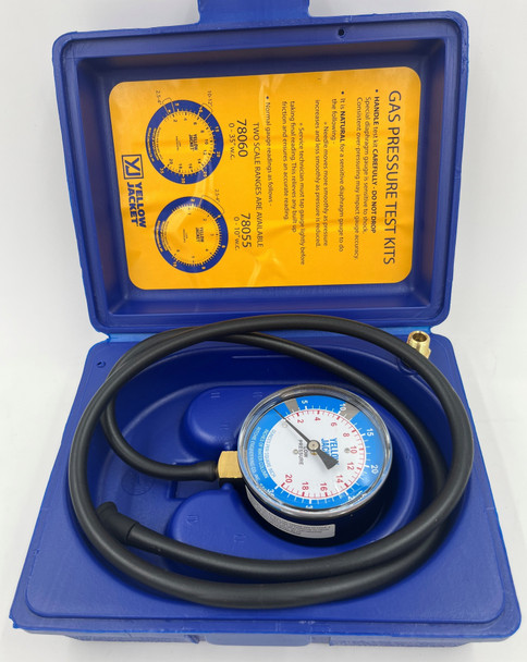USED-78060-0626 Yellow Jacket 78060 Gas Pressure Test Kit for 0 - 35" W.C. - Condition Like NEW
