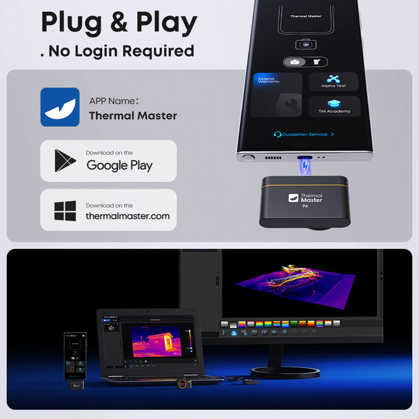 Thermal Master P4 AI Dual Lens Thermal Imaging Camera for android only
