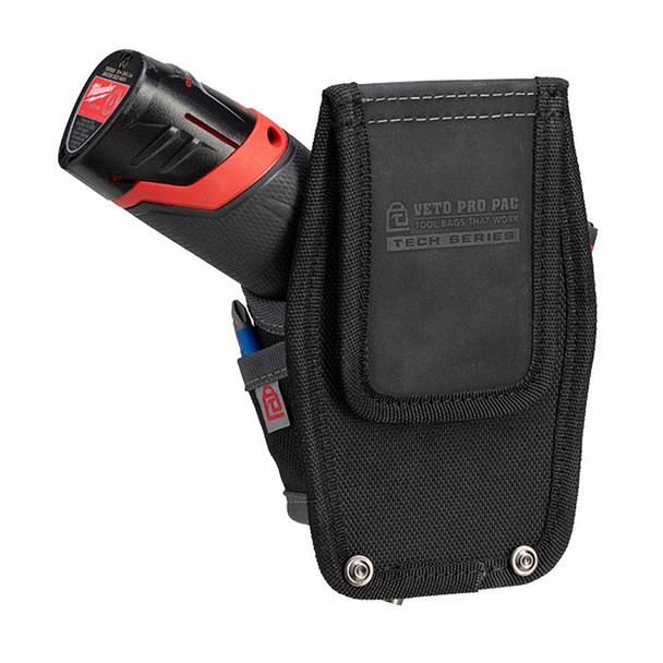Veto Pro Pac DHX Compact Drill Holster back view with drill (not included)