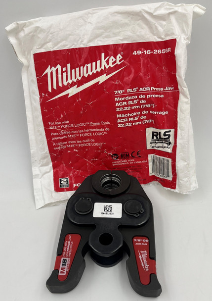 USED-49162656R-0526 Milwaukee 7/8" RLS ACR Press Jaw for M18 FORCE LOGIC Refrigerant Press Tools -  Condition Like New