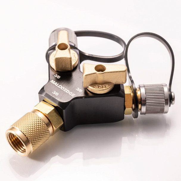 MalcoEdge HFYV38 Dual-Valve Hi-Flow Y Branch laying down