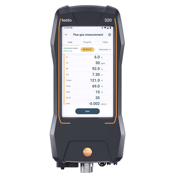 testo 320 Combustion Analyzer main front view