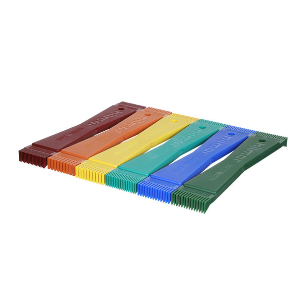 Hilmor T-400 Fin Straightener Tool Set lined up fins view
