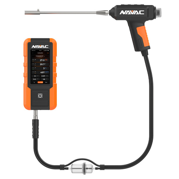 NAVAC NMA1 Smart Combustion Analyzer with probe attached