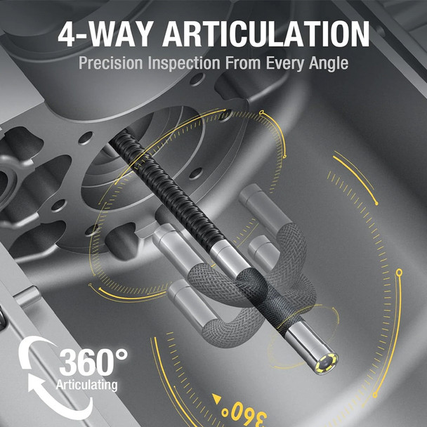Teslong F6 PRO Dual Lens Inspection Camera with Four-Way Articulating Probe