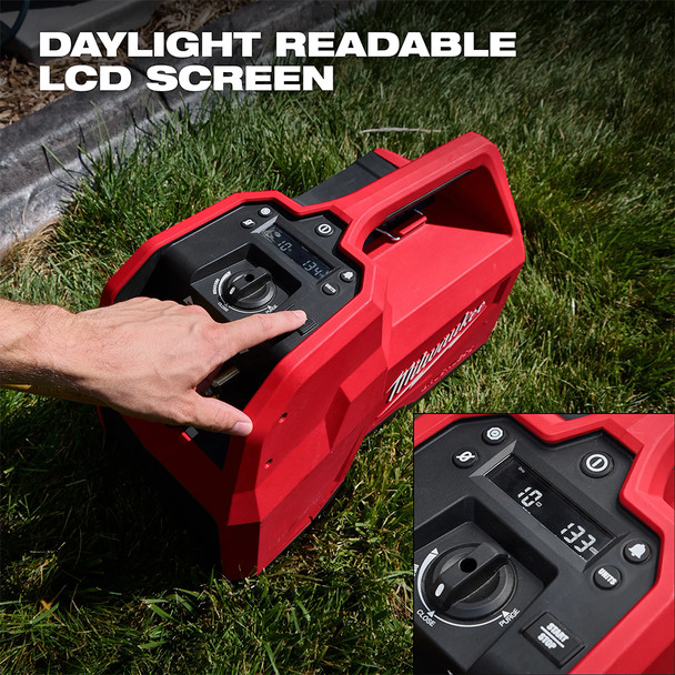 Milwaukee 2938-21 M18 Brushless Battery Powered Refrigerant Recovery Machine readable screen