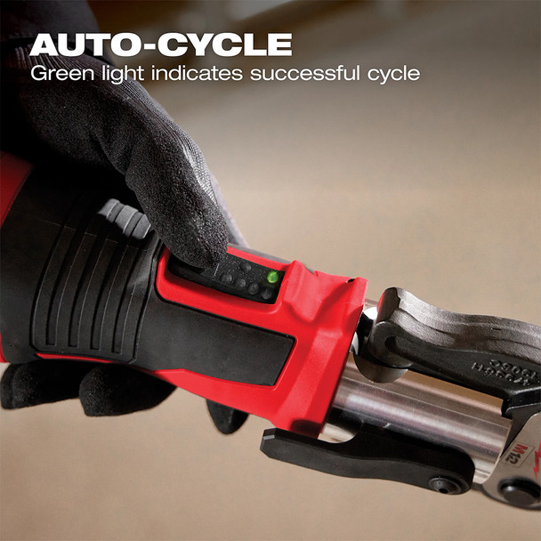Milwaukee M12 FORCE LOGIC Press Tool Kit auto cycle green light