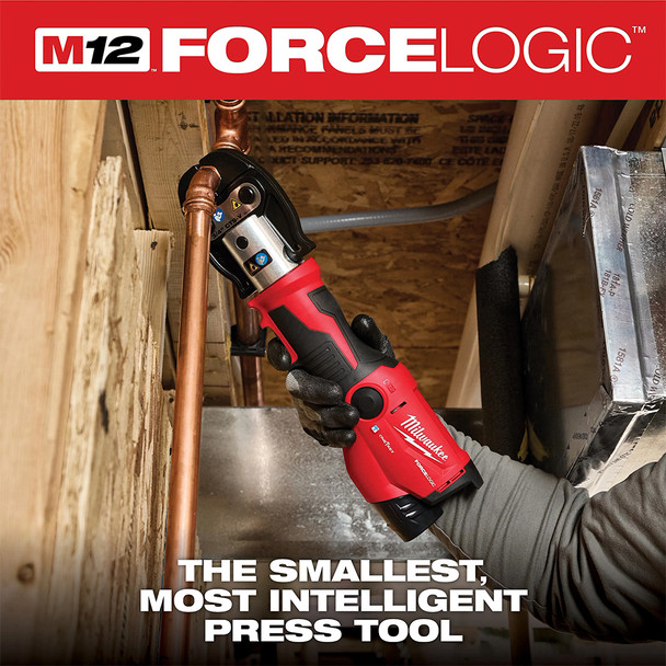 Milwaukee M12 FORCE LOGIC Press Tool is the smallest most inteligent press tool