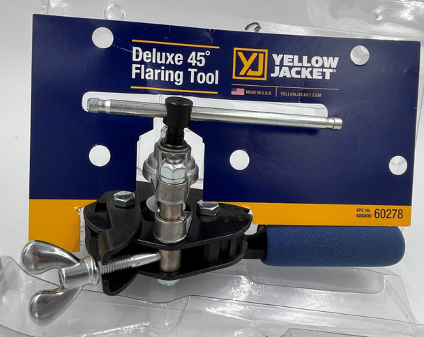 USED Yellow Jacket 60278 Deluxe 45 Degree Flaring Tool for 1/8" to 3/4" - Like New