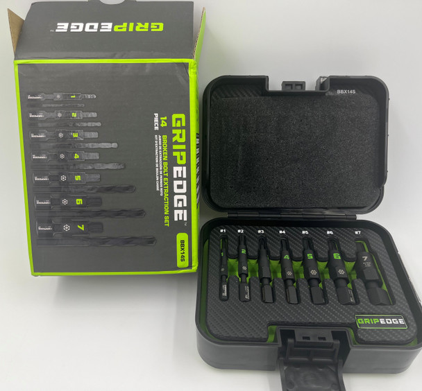 USED GripEdge G-FORS Broken Bolt Extractor Set - 14PC Foreign Object Removal System - Like New