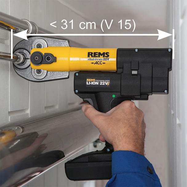 REMS Tools TE400015R110 MaxiPro Mini-Press Refrigerant Press Tool compact size