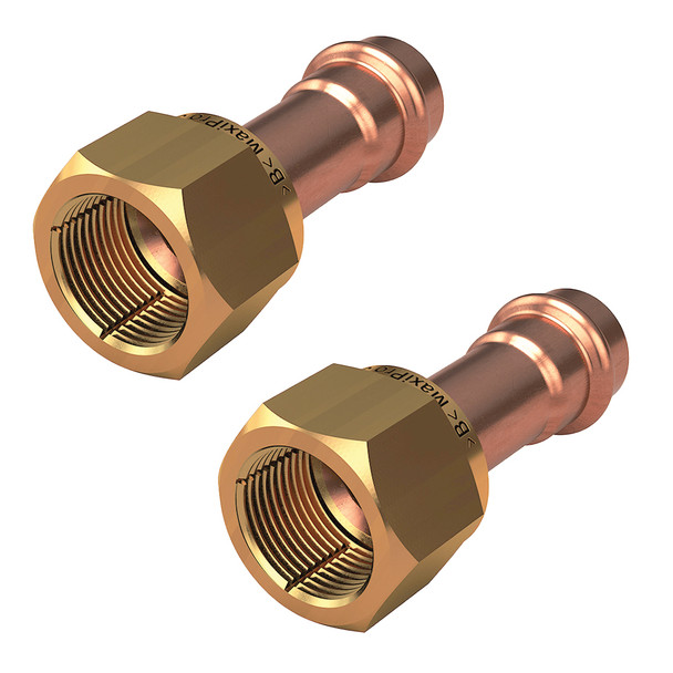 Conex Banninger MaxiPro Simple Flare 5/8" Refrigerant Press Flare Adapter, Bag of 2