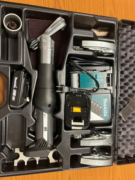 USED Klauke 15kN Refrigerant Press Tool and 3 Jaw Kit with 3/8", 3/4", and 7/8" RLS Jaws, 2 Batteries 18V with Charger, and Install Accessories - Like New