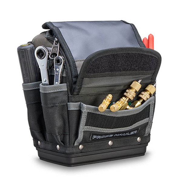 Veto Pro Pac PROBE HAULER HVAC Smart Probe Storage Bag front view packed with tools (not included)