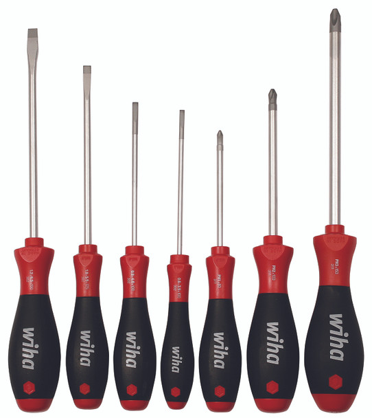 Wiha 30278 SoftFinish Slotted and Phillips 7 Piece Set