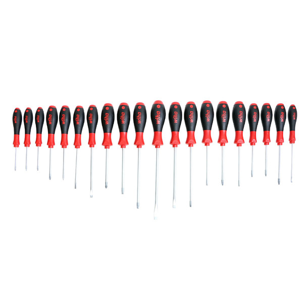 Wiha 30299 SoftFinish Screwdriver Slotted, Phillips, Torx, Square, and Pozidriv 20 Piece Set