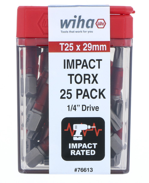 Wiha 76613 Impact Insert Bit TORX T25 - 25 Piece