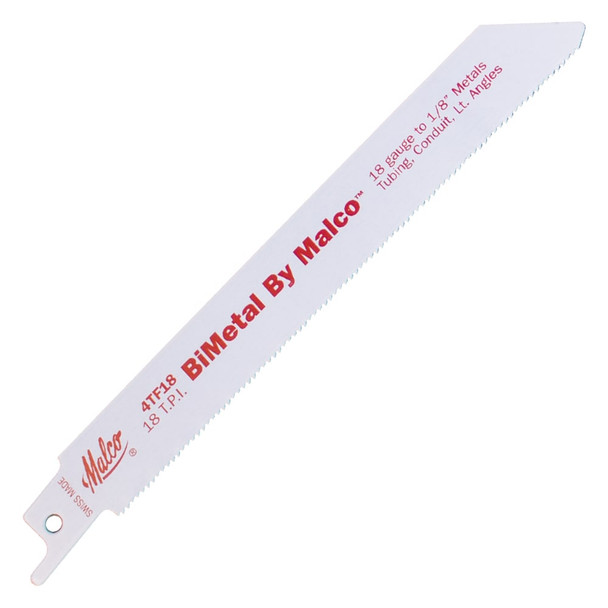 Malco 4TF18 6" x 18 TPI BiMetal Reciprocating Saw Blade