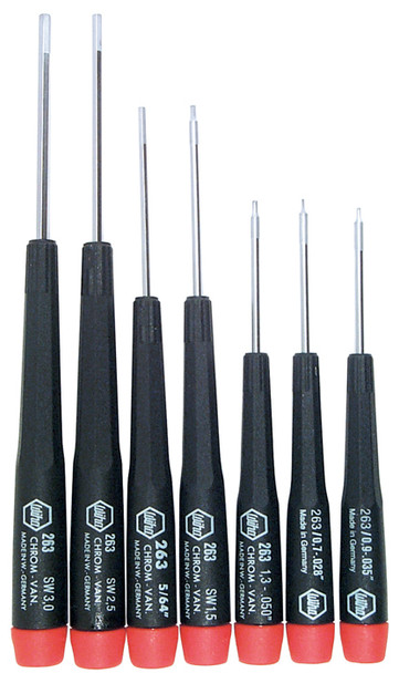 Wiha 26390 Precision Hex Metric Driver 7 Piece Set