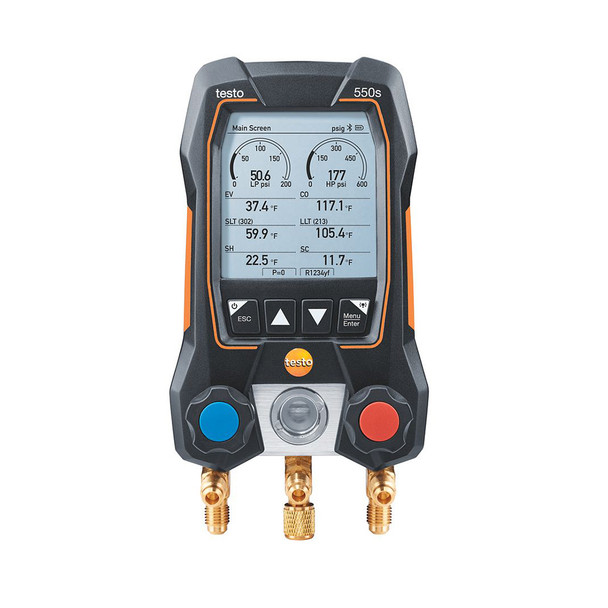 Testo 550s Basic Kit Smart Digital Manifold front