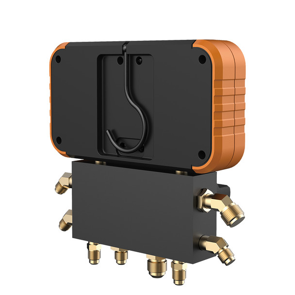 NAVAC N4A4H 4 Valve Manifold Gauge back angle