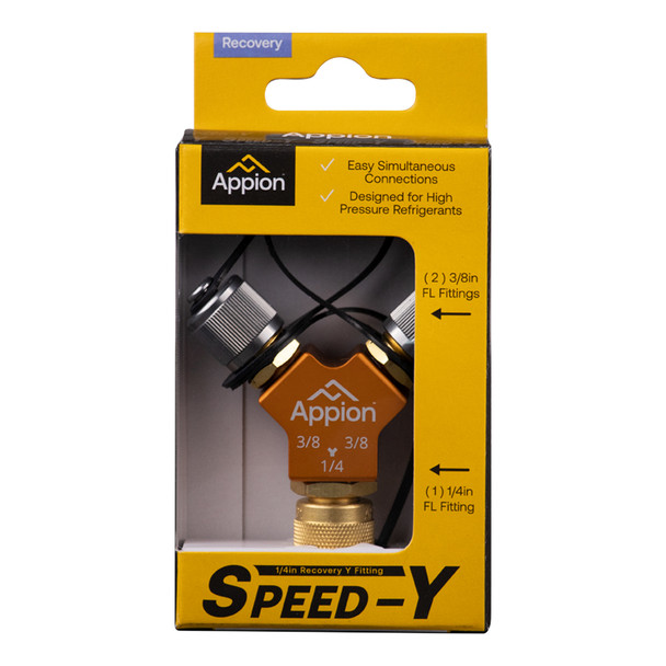 Appion SPDY14 MegaFlow Speed-Y - (2) 3/8in MFL to 1/4in FL in box