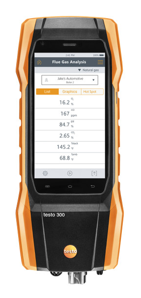 DISCONTINUED Testo 300 LL - Combustion Analyzer with Long Life Sensor and Printer Kit