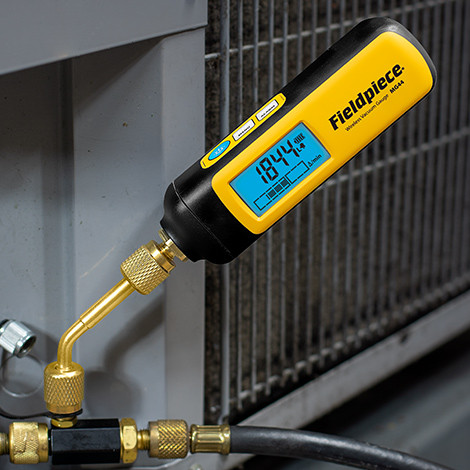 Fieldpiece MG44 Job Link® Wireless Vacuum Gauge connected to system